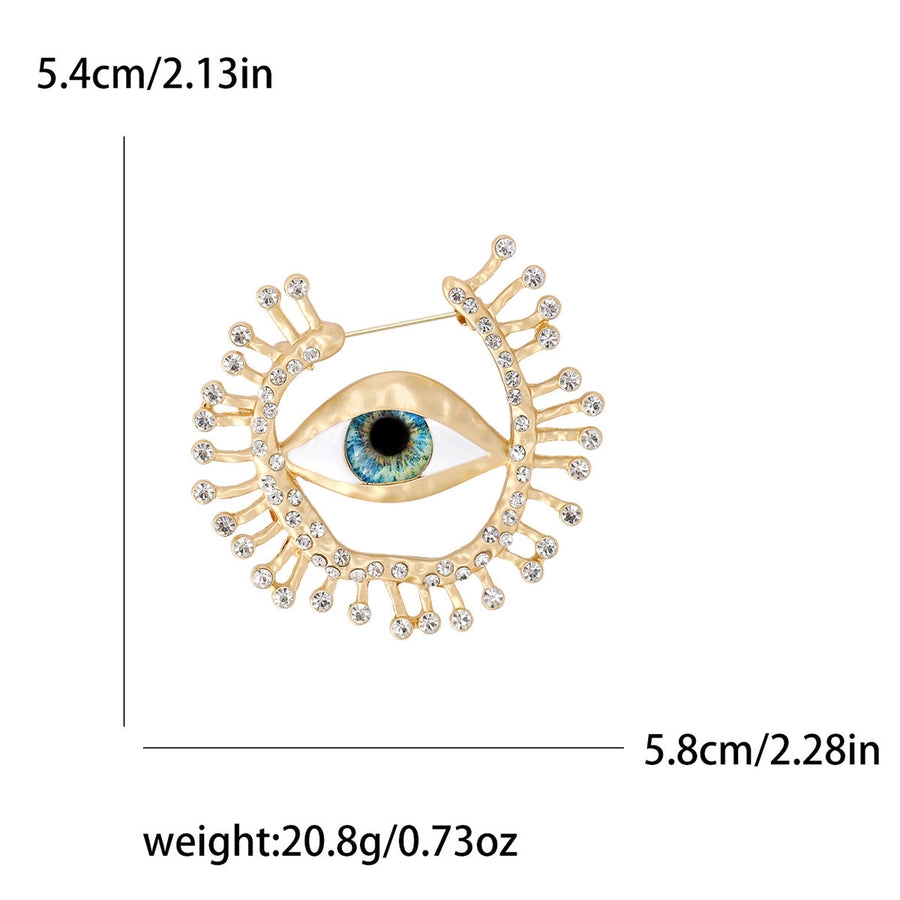Evil Eye Rhinestone Brooch PA4964