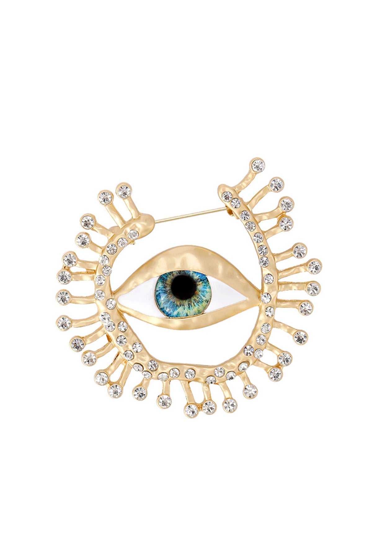 Evil Eye Rhinestone Brooch PA4964