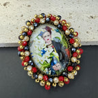 Random Frida Seed Bead Braided Pin PA4975