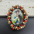 Random Frida Seed Bead Braided Pin PA4975