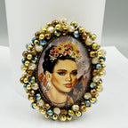 Random Frida Seed Bead Braided Pin PA4975