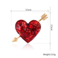 Arrow Through the Heart Alloy Brooch PA4984 - view 2