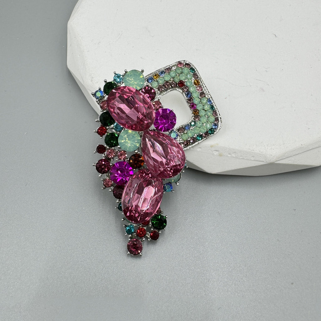 Floral Rhinestone Brooch PA5008