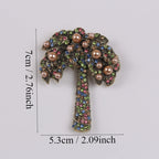 Coconut Tree Pearl Rhinestone Brooch PA5010 - view 2