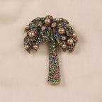 Coconut Tree Pearl Rhinestone Brooch PA5010 - view 4