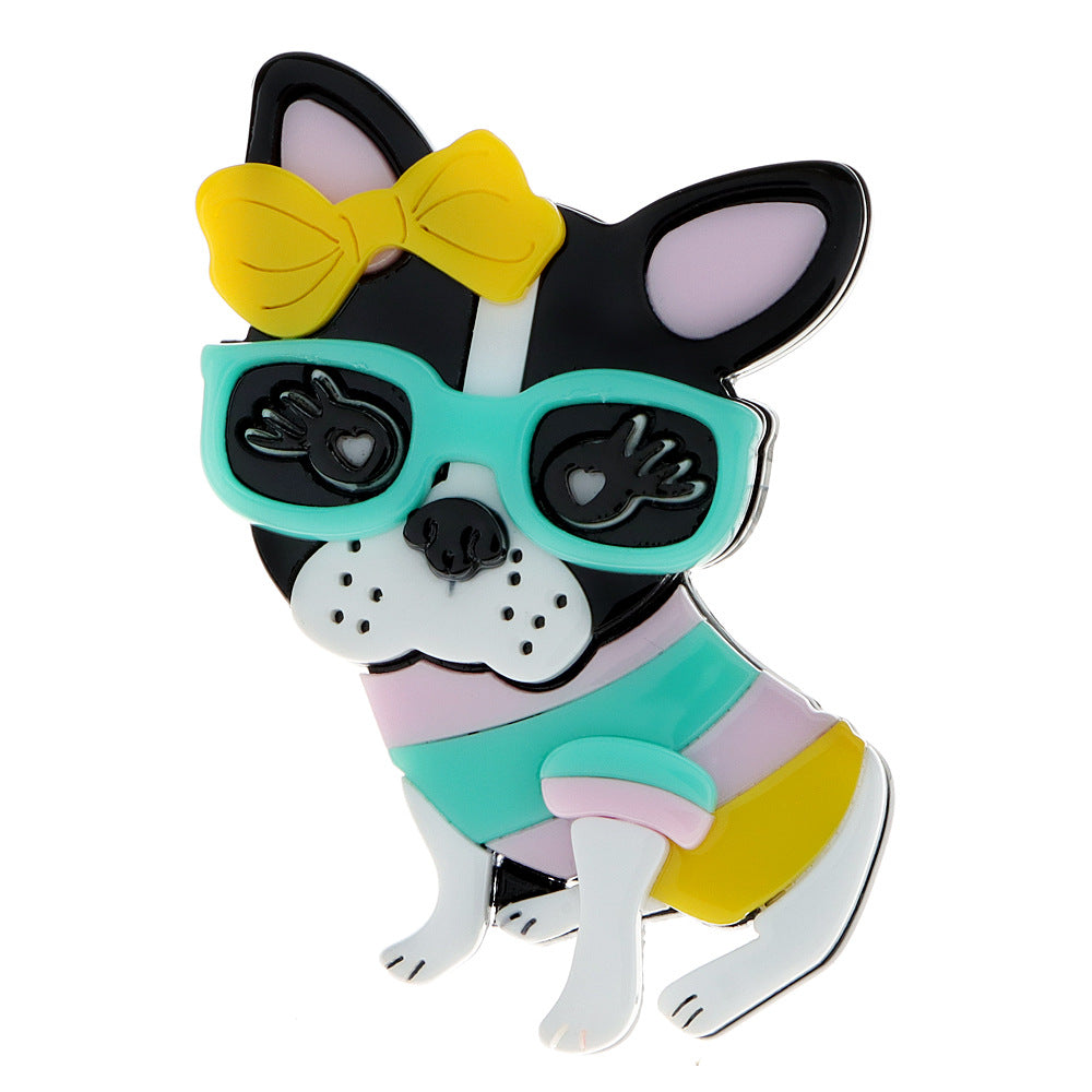 Cute Dog Acrylic Brooch PA5019