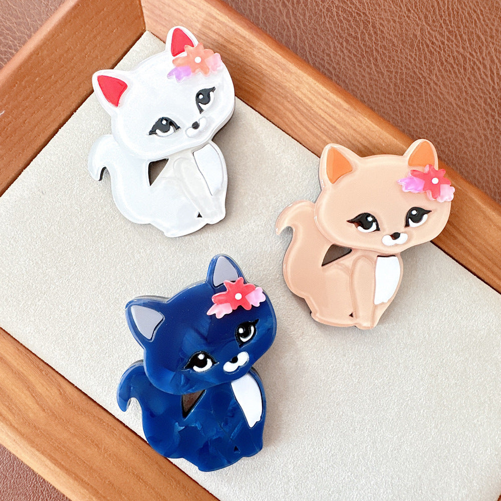 Cartoon Cat Acrylic Brooch PA5023
