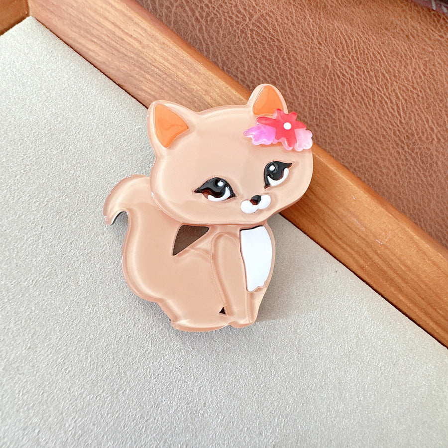 Cartoon Cat Acrylic Brooch PA5023