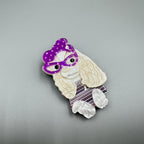 Cute Poodle Acrylic Brooch PA5029