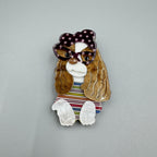 Cute Poodle Acrylic Brooch PA5029