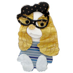 Cute Poodle Acrylic Brooch PA5029