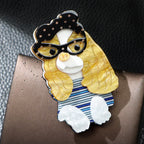Cute Poodle Acrylic Brooch PA5029