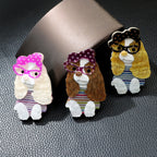 Cute Poodle Acrylic Brooch PA5029