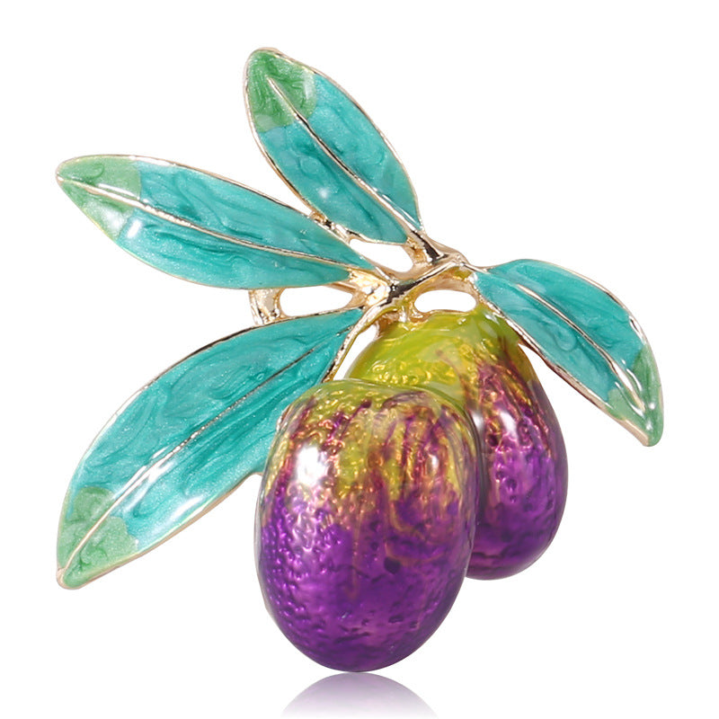 Olives Enamel Alloy Brooch PA5075