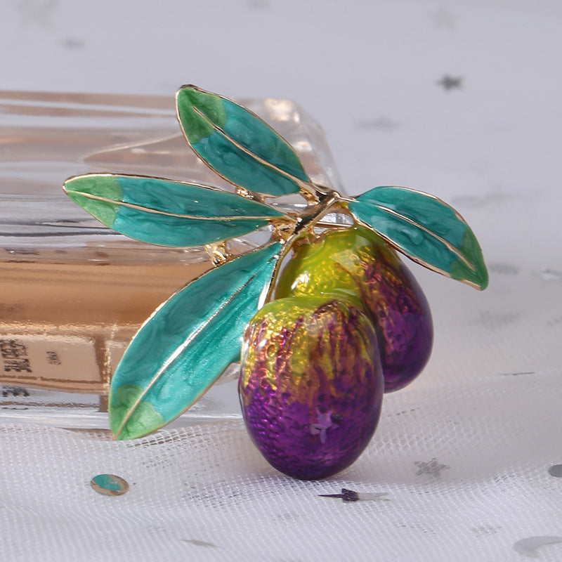 Olives Enamel Alloy Brooch PA5075 - view 4