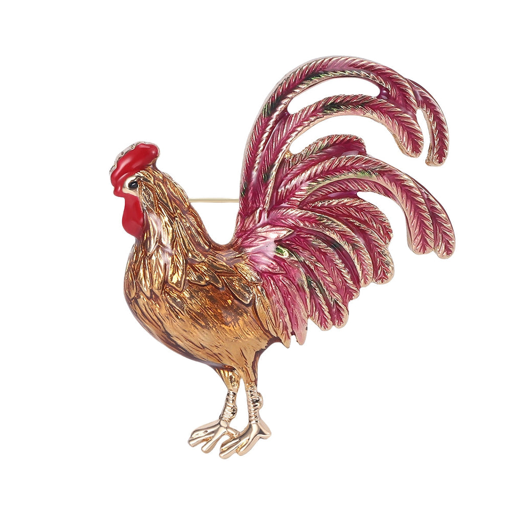 Rooster Enamel Alloy Brooch PA5079 - view 12