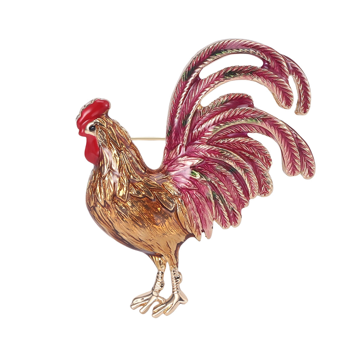 Rooster Enamel Alloy Brooch PA5079 - view 12