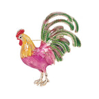 Rooster Enamel Alloy Brooch PA5079