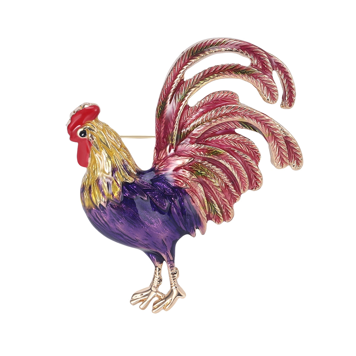 Rooster Enamel Alloy Brooch PA5079 - view 11
