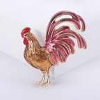Rooster Enamel Alloy Brooch PA5079 - view 8