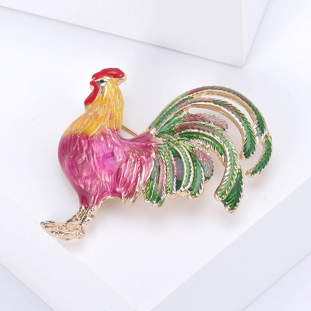 Rooster Enamel Alloy Brooch PA5079 - view 10