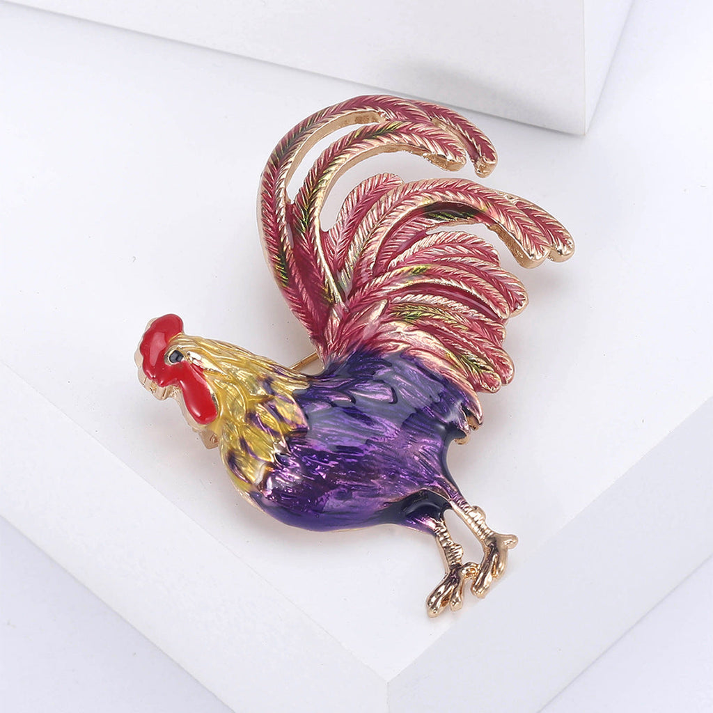 Rooster Enamel Alloy Brooch PA5079 - view 13