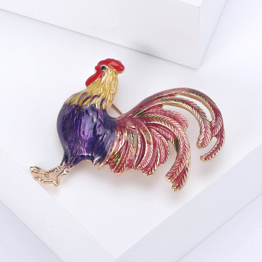 Rooster Enamel Alloy Brooch PA5079 - view 14