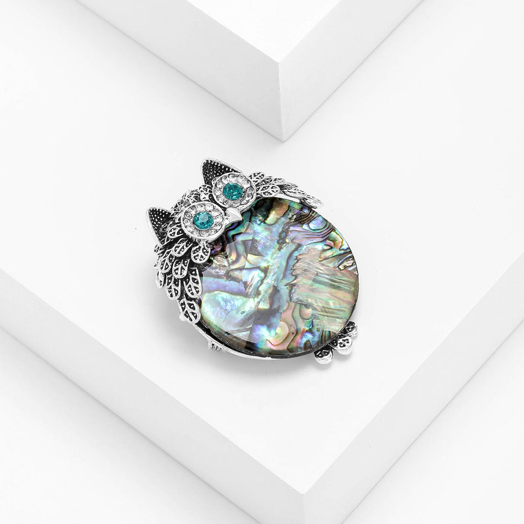 Mother Of Pearl Owl Brooch PA5087 - view 6