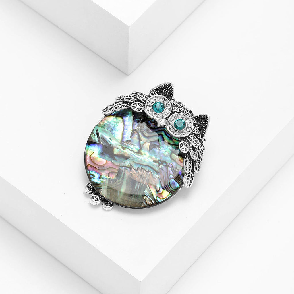 Mother Of Pearl Owl Brooch PA5087 - view 7