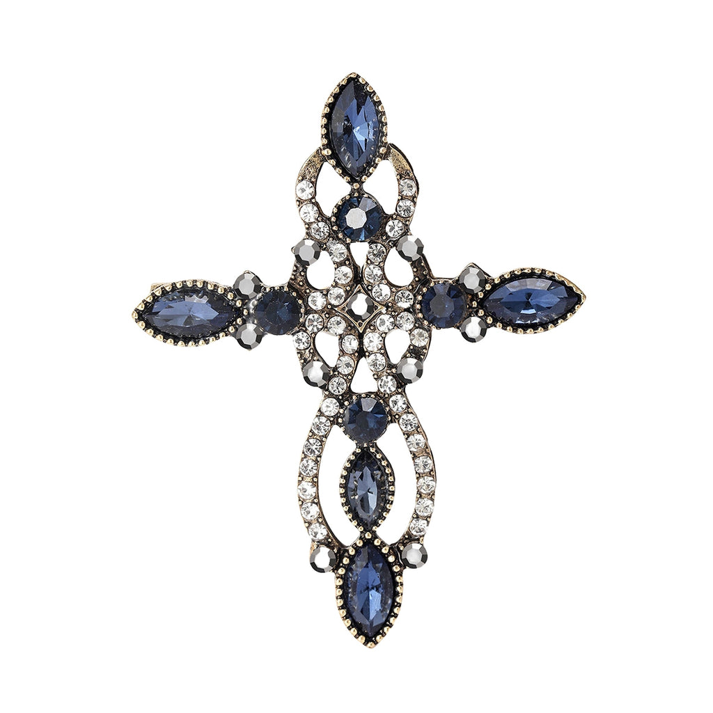 Cross Rhinestone Brooch PA5088