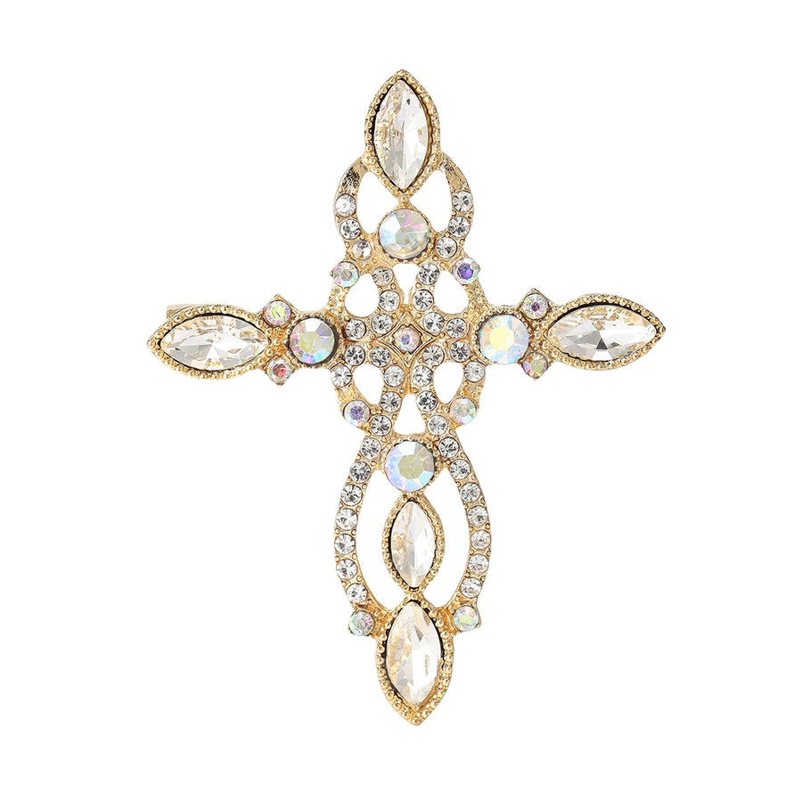 Cross Rhinestone Brooch PA5088