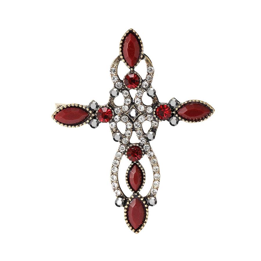 Cross Rhinestone Brooch PA5088