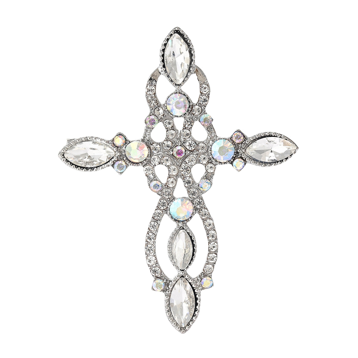 Cross Rhinestone Brooch PA5088 - view 3