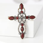 Cross Rhinestone Brooch PA5088 - view 9