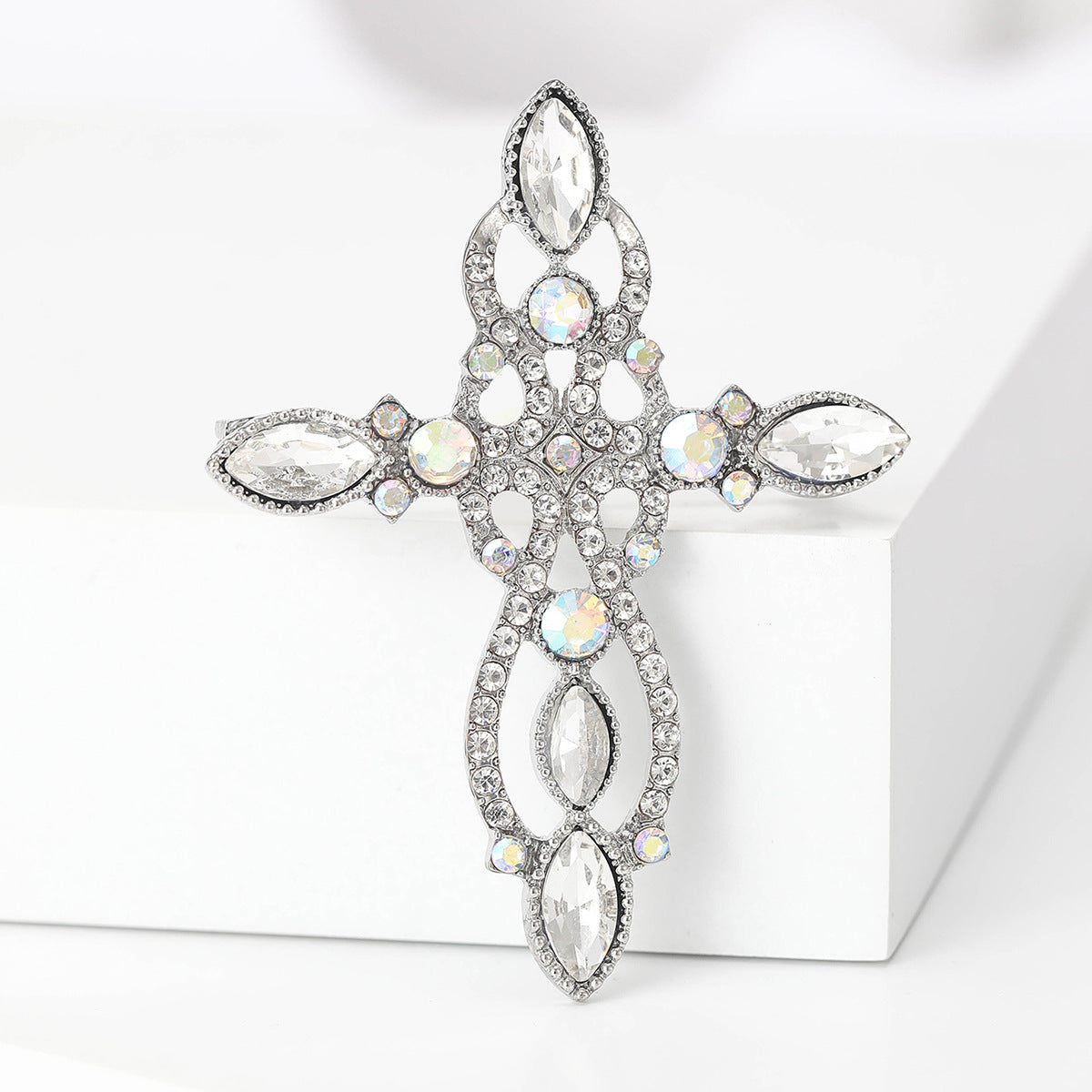 Cross Rhinestone Brooch PA5088 - view 6