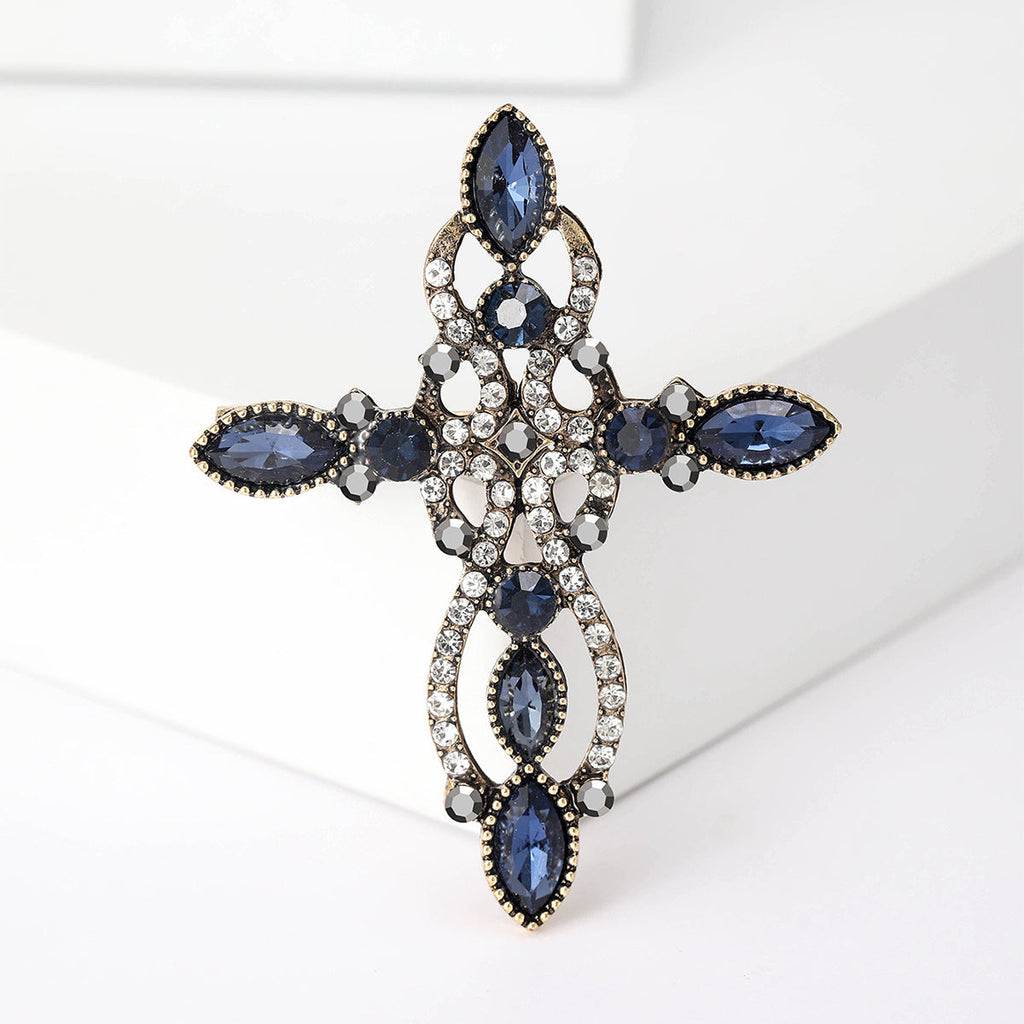 Cross Rhinestone Brooch PA5088 - view 12