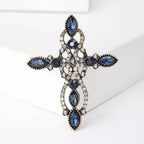 Cross Rhinestone Brooch PA5088 - view 12