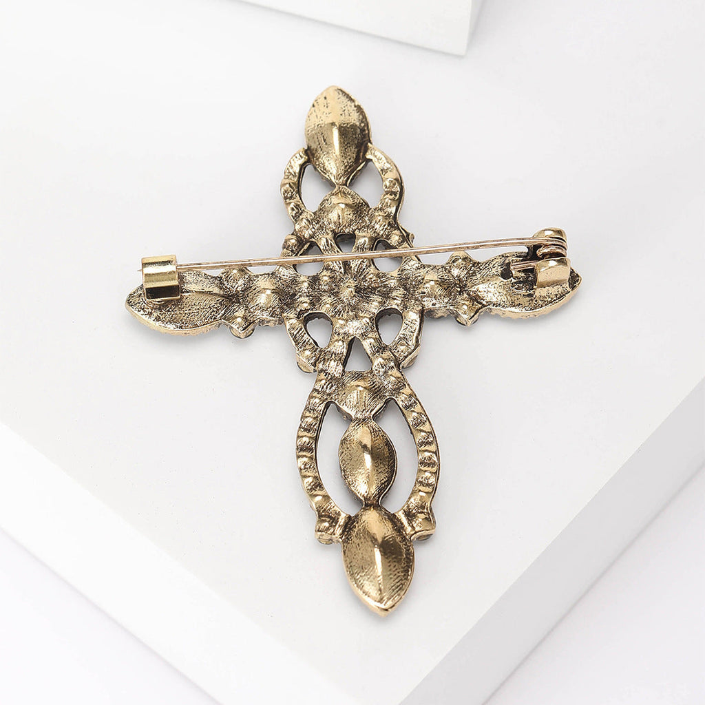 Cross Rhinestone Brooch PA5088 - view 14