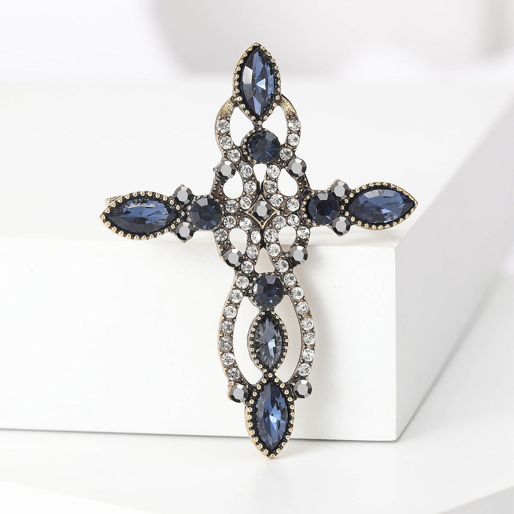 Cross Rhinestone Brooch PA5088 - view 15