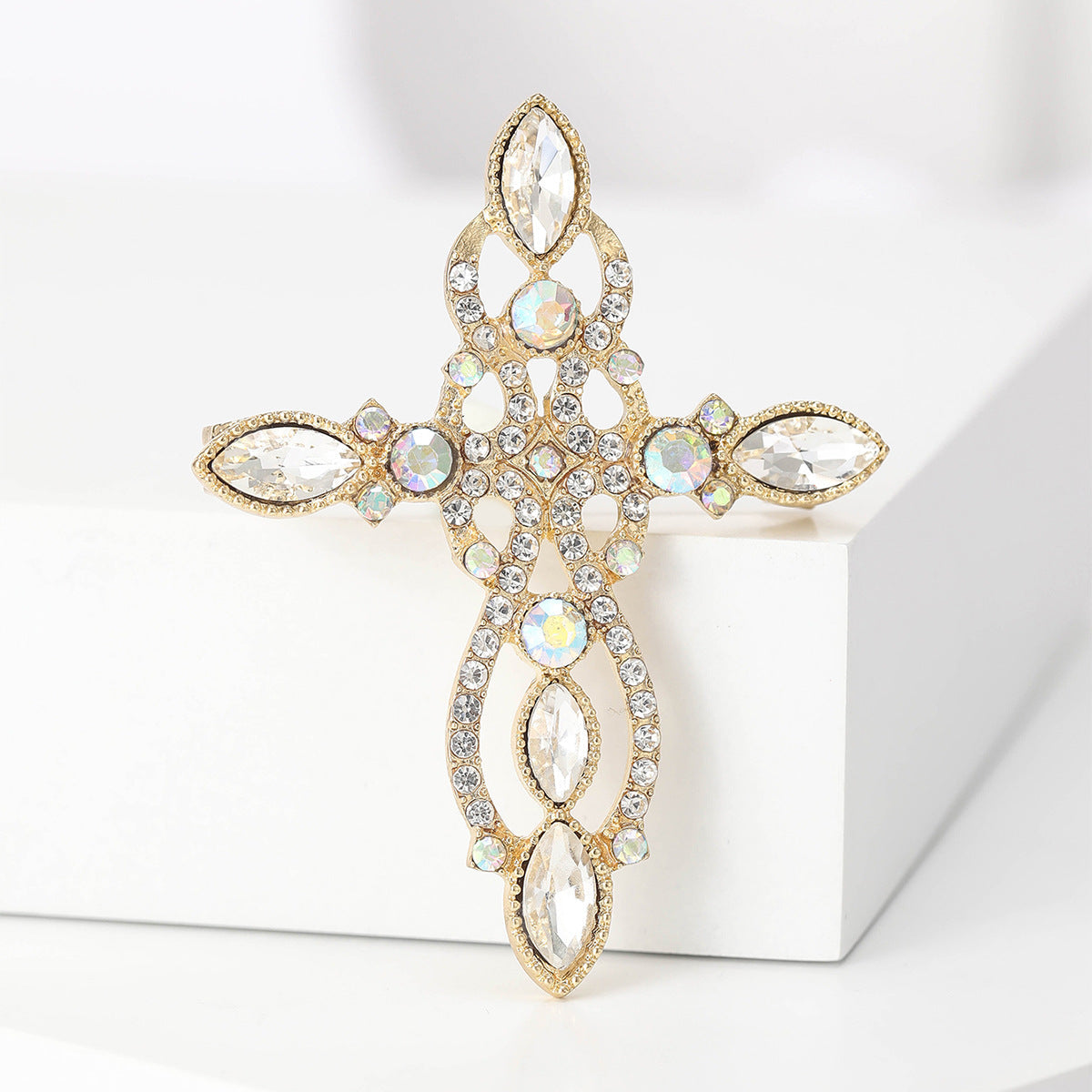 Cross Rhinestone Brooch PA5088 - view 16