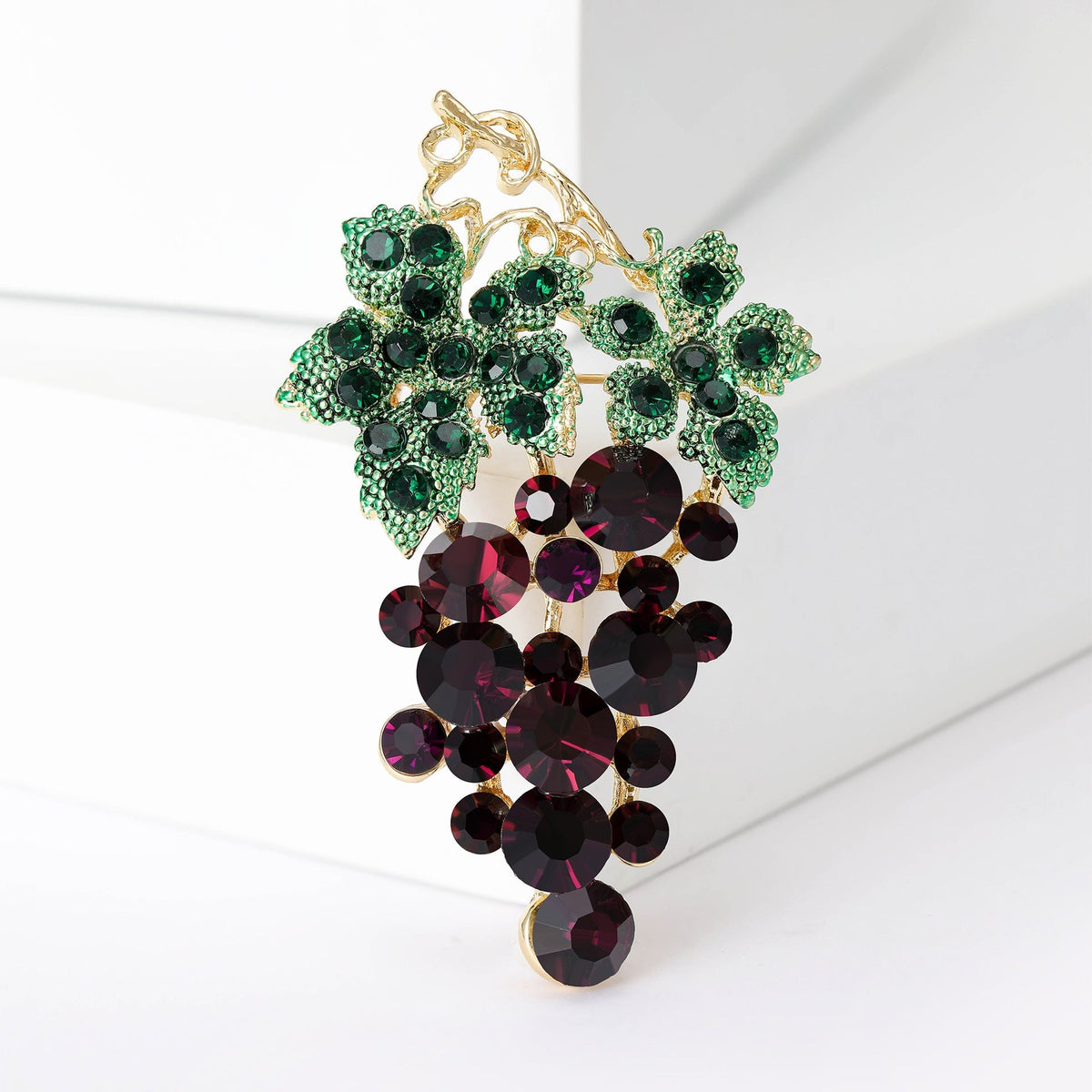 Grape Rhinestone Brooch PA5093 - view 3