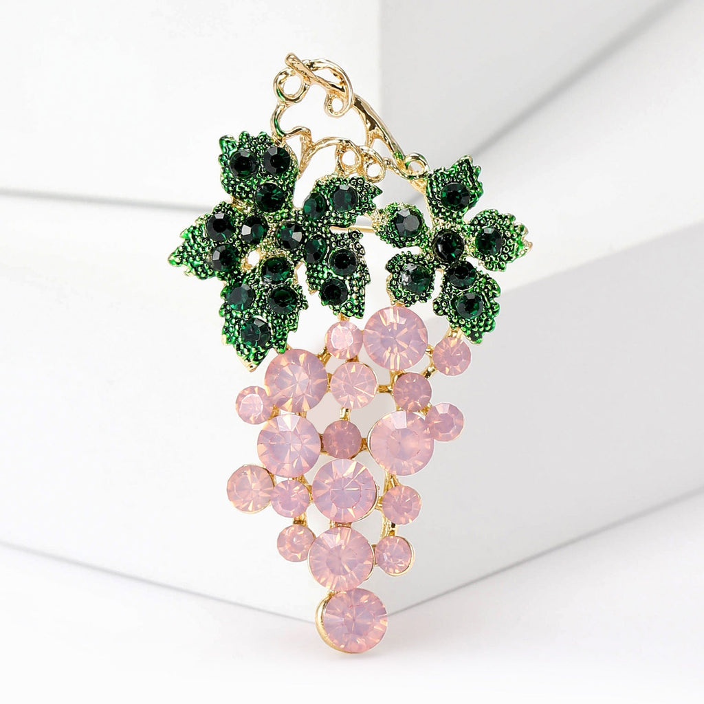 Grape Rhinestone Brooch PA5093 - view 5
