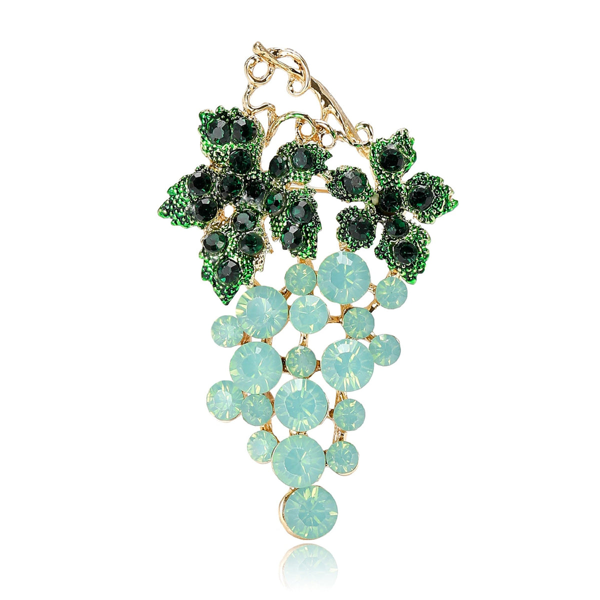 Grape Rhinestone Brooch PA5093 - view 2