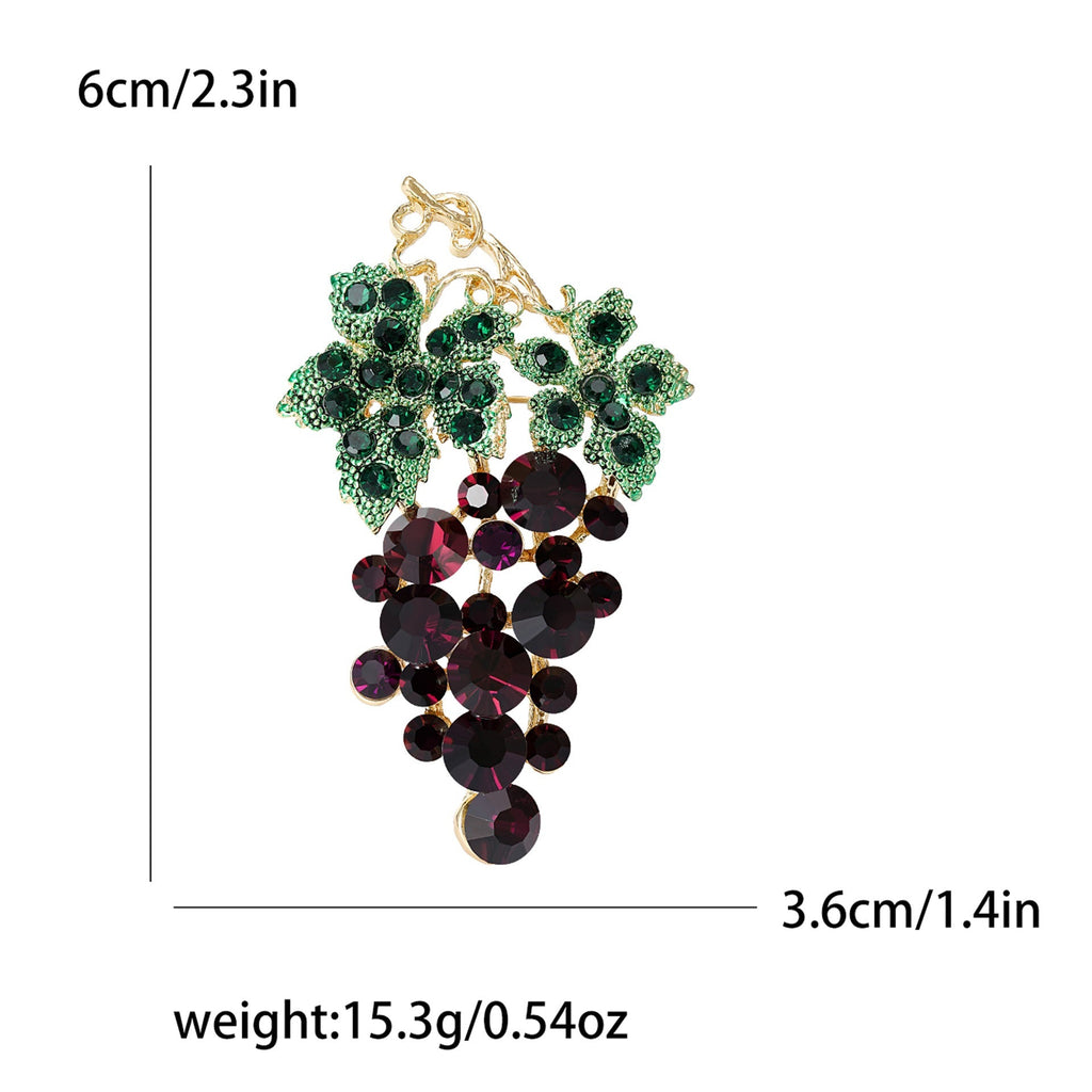 Grape Rhinestone Brooch PA5093 - view 7
