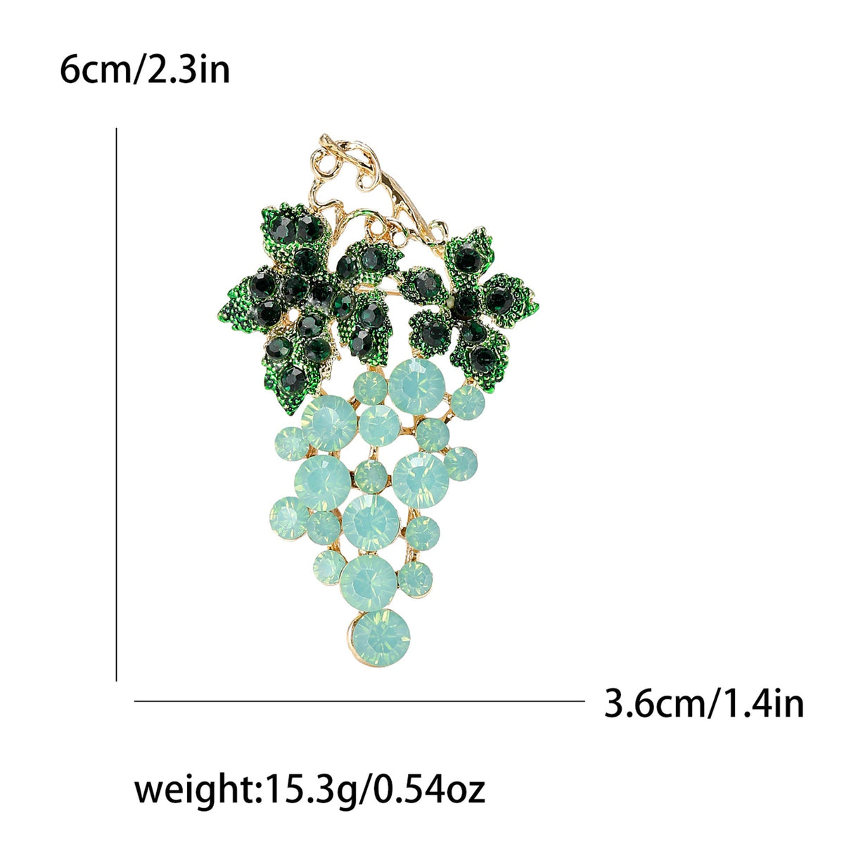 Grape Rhinestone Brooch PA5093 - view 8