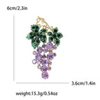 Grape Rhinestone Brooch PA5093 - view 9