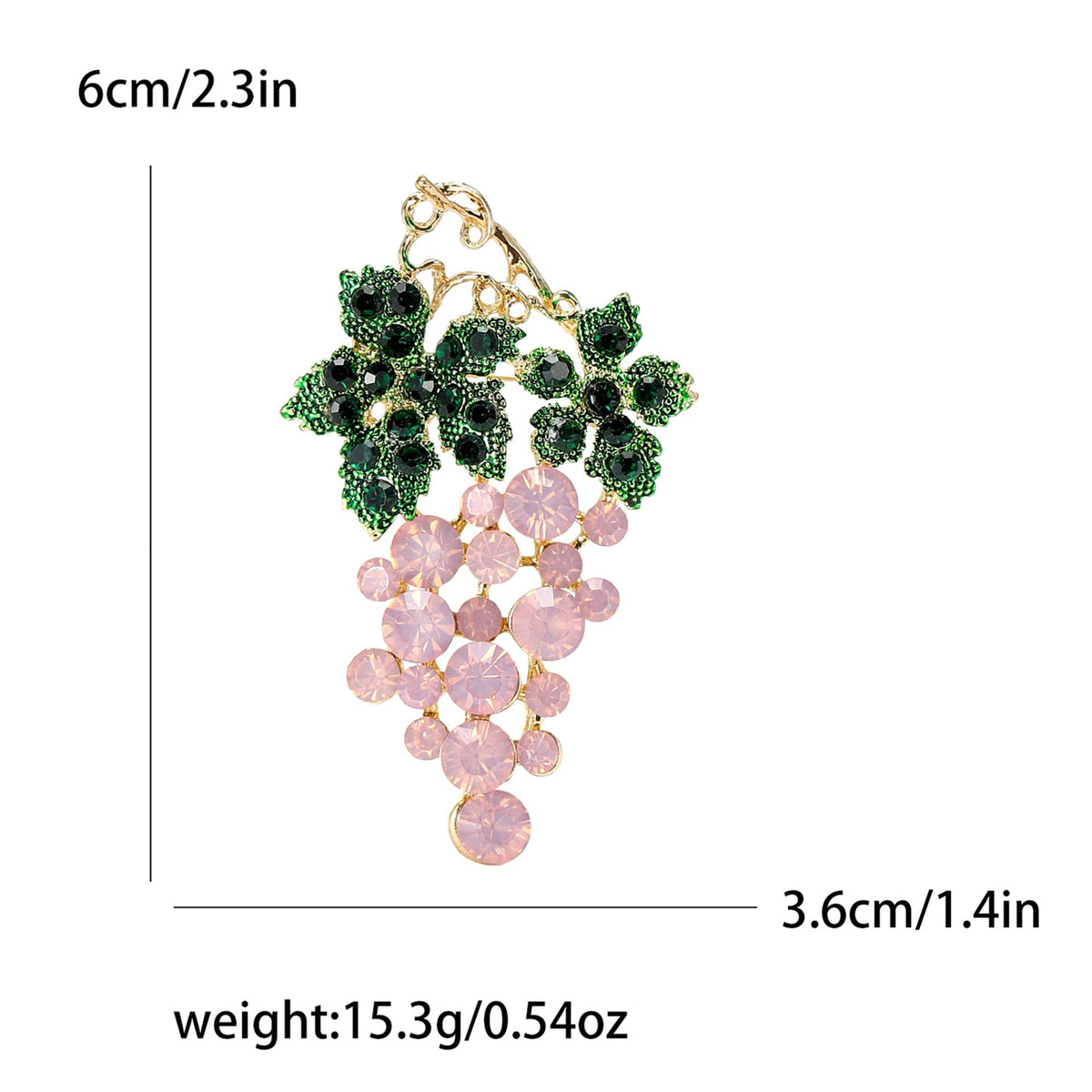 Grape Rhinestone Brooch PA5093 - view 10