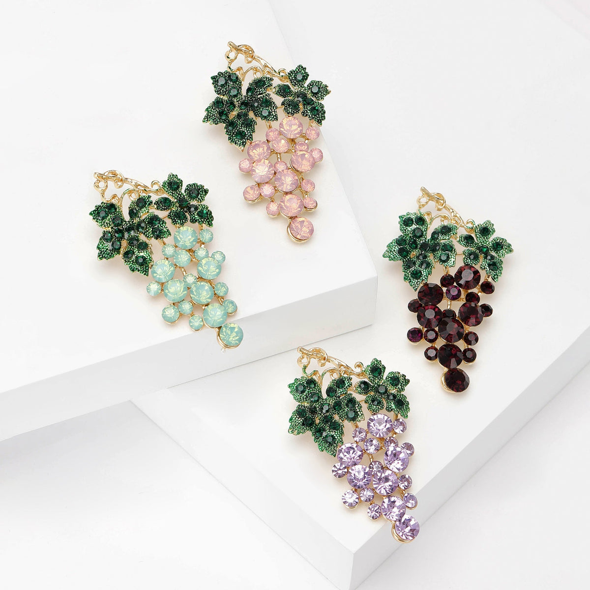 Grape Rhinestone Brooch PA5093 - view 6