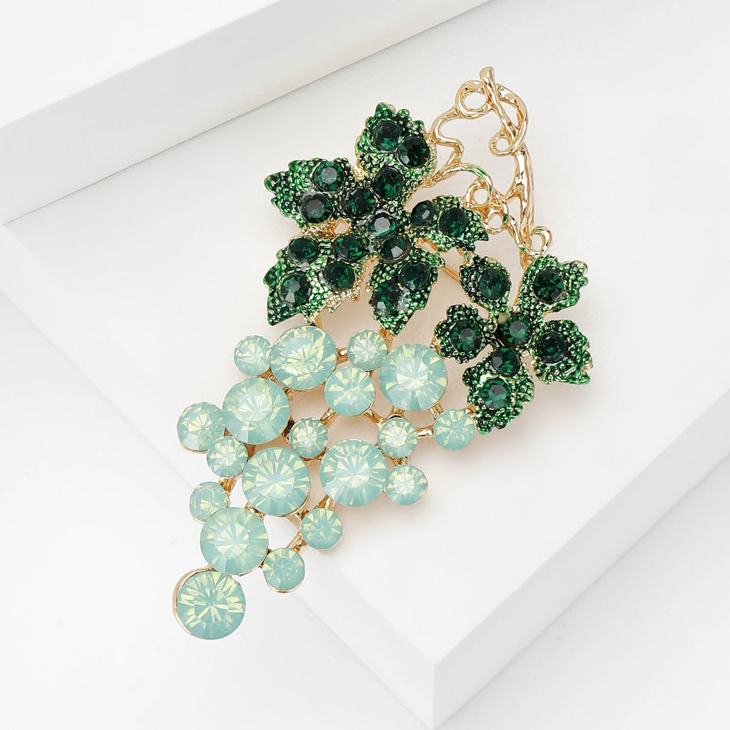 Grape Rhinestone Brooch PA5093 - view 11