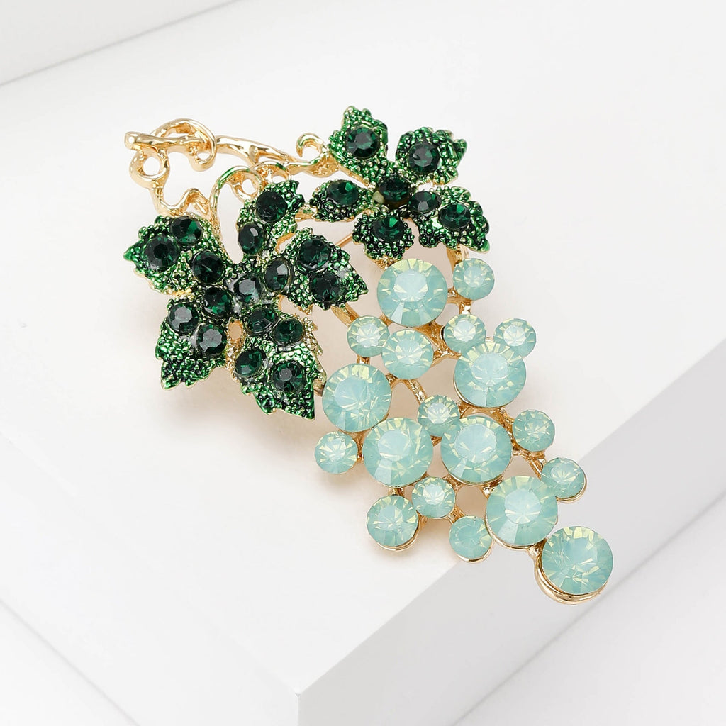 Grape Rhinestone Brooch PA5093 - view 12